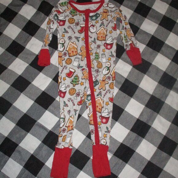 Rare HTF Little sleepies Christmas Christmas Cookies 6-12 monthszippy